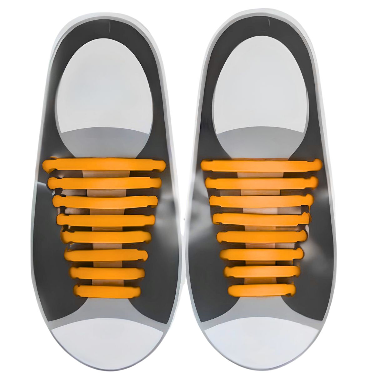 Cadarço De Silicone O Par Elástico Laranja Cadarço De Silicone O Par Elástico Laranja